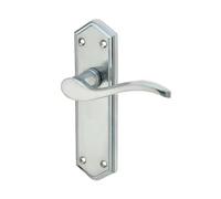 Ironmongery Solutions® Jedo Paris Suite Lever on Plate Door Handle Set for Interior Doors - Fixings Included (Latchplate, Satin Chrome)