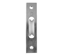Ironmongery Solutions® Jedo Sash Roller with Rectangular Plate Solid Brass Traditional Window Hardware Fixings Included (Zinc Plate)