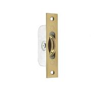 Ironmongery Solutions® Jedo Sash Roller with Rectangular Plate Solid Brass Traditional Window Hardware Fixings Included (Polished Brass)