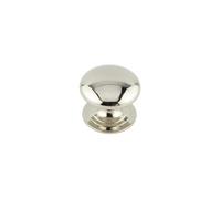 Ironmongery Solutions® Jedo Traditional Cupboard Knobs Solid Metal Round Cabinet Knobs Fixings Included (Polished Nickel, 38mm)