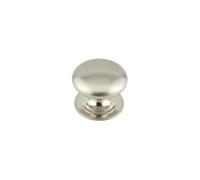Ironmongery Solutions® Jedo Traditional Cupboard Knobs Solid Metal Round Cabinet Knobs Fixings Included (Satin Nickel, 50mm)