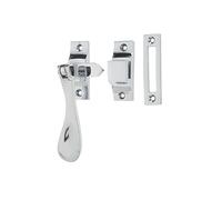Ironmongery Solutions® Jedo Victorian Casement Fasteners Solid Brass Traditional Heritage Window Hardware Fixings Included (Polished Chrome, 105mm)