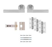 Ironmongery Solutions® Lagos Latch Pack Ultimate Door Pack Complete Door Hardware Set with Durable Components for Reliable Everyday Use (Polished Chrome)