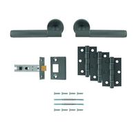 Ironmongery Solutions® Lagos Latch Pack Ultimate Door Pack Complete Door Hardware Set with Durable Components for Reliable Everyday Use (Anthracite)