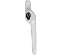 Ironmongery Solutions® Maxim Offset Locking Window Handle - Right Hand White PVC Replacement with Keys, Black Button