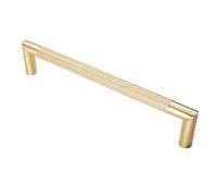 Ironmongery Solutions® Mitred Knurled Pull Handle Range Industrial Style Door Handles Knurled Texture Angled Pull Handles for Modern Interiors (Satin PVD, 300mm Centres)
