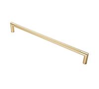 Ironmongery Solutions® Mitred Knurled Pull Handle Range Industrial Style Door Handles Knurled Texture Angled Pull Handles for Modern Interiors (Satin PVD, 450mm Centres)