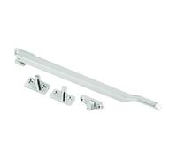 Ironmongery Solutions® Modern Non Lockable Casement Stays Solid Brass Adjustable Window Stays for Timber Frames Fixings Included (Satin Chrome)