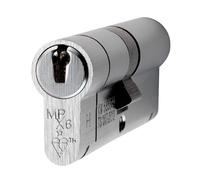 Ironmongery Solutions® MPX6 Euro Double Cylinder High Security Solid Metal Door Lock Cylinder with Dual Key Access for Interior and Exterior Doors (KTD, Satin Chrome, 70mm)