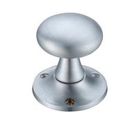 Ironmongery Solutions® Mushroom Mortice Knob Furniture with 60mm Rose Diameter for Internal Doors Durable Door Hardware Professional Finish Fixing Included (Satin Chrome)