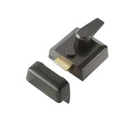 Ironmongery Solutions® Narrow Stile Night Latch High Security Keyed Door Lock for Internal and External Doors Fixings Included (Black)