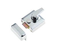 Ironmongery Solutions® Narrow Stile Night Latch High Security Keyed Door Lock for Internal and External Doors Fixings Included (Polished Chrome)
