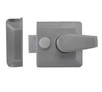 Ironmongery Solutions® Narrow Stile Night Latch High Security Keyed Door Lock for Internal and External Doors Fixings Included (Satin Chrome)