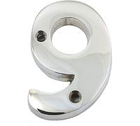 Ironmongery Solutions® Number 0-9, Elegant and Bold Door Numerals in POLISHED CHROME. Suitable for All Door Types Including Wooden, uPVC and Composite. Size50mm. (Number 9)