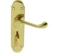 Ironmongery Solutions® Oakley Lever on Backplate - Bathroom Door Handle, 57mm C/C, Premium Quality Interior Handle Set
