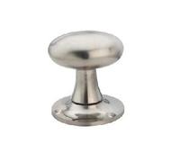 Ironmongery Solutions® Oval Mortice Knob for Doors, Gate Handle, Door Knob Handles in Satin Chrome Polish Finish -56mm