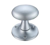 Ironmongery Solutions® Oval Mortice Knob Furniture with 60mm Rose Diameter for Internal Doors Durable Door Hardware Professional Finish Fixing Included (Satin Chrome)