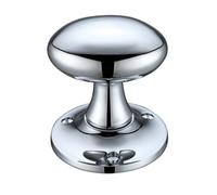 Ironmongery Solutions® Oval Mortice Knob Furniture with 60mm Rose Diameter for Internal Doors Durable Door Hardware Professional Finish Fixing Included (Polished Chrome)