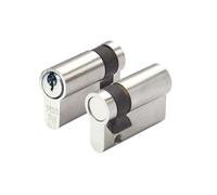 Ironmongery Solutions® P5 Single Euro Profile Cylinder Secure Door Lock Barrel Keyed One Side for Timber Composite Fixing Included (Keyed to Differ (E), 45mm)