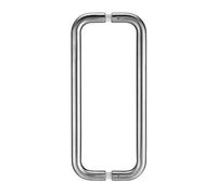 Ironmongery Solutions® Pair of 19mm D Pull Handles 300mm Centres Grade 201 Stainless Steel Door Handles with Back to Back Fixings Fixing Included