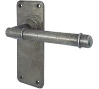 Ironmongery Solutions® Pewter Range Hand-Forged Belfry Design Door Handle Set - Latch Type, Traditional Rustic Door Handles for Internal Doors