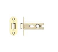 Ironmongery Solutions® Project Tubular Latch 64mm Radius Heavy Duty Internal Door Latch for Handles and Knobs Fixings Included (Polished Brass)
