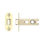 Ironmongery Solutions® Project Tubular Latch 76mm Radius Heavy Duty Internal Door Latch for Handles and Knobs Fixings Included (Polished Brass)
