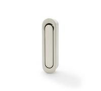 Ironmongery Solutions® Radius Sliding Door Edge Pull, Recessed, Rounded Design, for Sliding, Pocket Doors and Wardrobe Systems (Satin Nickel)