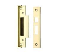 Ironmongery Solutions® Rebate Kit to Suit BS 5 Lever Sash Locks for 64mm and 76mm Sizes Right and Left Hand Rebate with Sash Strike for Timber Doors Fixing Included (Electro Brass)