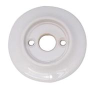Ironmongery Solutions® Replacement Roses for Porcelain Door Knobs 60mm Diameter Traditional Interior Doors Fixings Included (White)