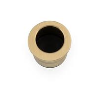 Ironmongery Solutions® Round Sliding Door Finger Edge Pull, Concealed Design, for Sliding, Pocket Doors and Wardrobe Systems (Satin Brass PVD)