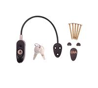 Ironmongery Solutions® Safety Locking Restrictor for Windows & Doors - Enhanced Child Safety Design - Hardware Fittings Included (Brown)
