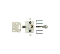Ironmongery Solutions® Sash Window Bolt with Standard Key - High-Security Locking Bolt for Timber Sash Windows, Anti-Lift Protection (White - Bagged)
