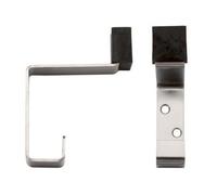 Ironmongery Solutions® Satin Stainless Steel Hat & Coat Hook with Rubber Buffer 86 mm Wall/Door Hook Fixings Included