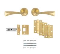 Ironmongery Solutions® Sintra Latch Pack Ultimate Door Pack Complete Durable Door Latch Set for Smooth Reliable Closing Performance (Satin Brass)