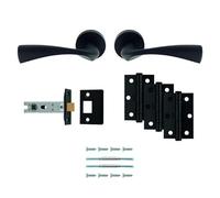 Ironmongery Solutions® Sintra Latch Pack Ultimate Door Pack Complete Durable Door Latch Set for Smooth Reliable Closing Performance (Matt Black)