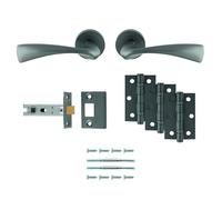 Ironmongery Solutions® Sintra Latch Pack Ultimate Door Pack Complete Durable Door Latch Set for Smooth Reliable Closing Performance (Anthracite)