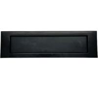 Ironmongery Solutions® Solid Brass Letter Plate 250mm x 75mm Black Smooth Finish Door Mail Slot