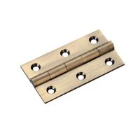 Ironmongery Solutions® Solid Drawn Brass Butt Hinge - 64 x 35 x 2mm - Heavy Duty Decorative Door Hinge for Internal Doors - Fixing Included (Polished Nickel)