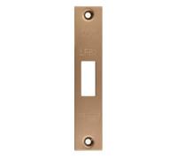 Ironmongery Solutions® Square Forend Strike and Escutcheon Pack for Fire Brigade Access Mortice Lock Emergency Service Door Hardware Set Fixing Included (Bronze)