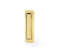 Ironmongery Solutions® Square Sliding Door Edge Pull, Concealed Finger Grip, for Pocket Doors and Wardrobe Systems, Modern Minimal Design (Satin Brass PVD)