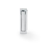 Ironmongery Solutions® Square Sliding Door Edge Pull, Concealed Finger Grip, for Pocket Doors and Wardrobe Systems, Modern Minimal Design (Satin Chrome)