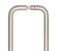 Ironmongery Solutions® Stainless Steel 19mm D Shape Pull Handles Back to Back Fixing for Commercial & Residential Doors Fixings Included (Satin Stainless Steel, 600x19mm)