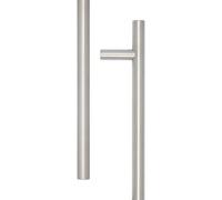 Ironmongery Solutions® Stainless Steel 32mm Guardsman Pull Handles Satin Stainless Steel Back to Back Fixing for Commercial & Residential Doors Fixings Included (1800x32x1600mm)
