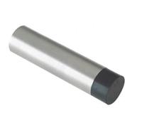Ironmongery Solutions® Stainless Steel Concealed Fix Door Stop - Cylinder Pattern, Wall/Skirting Mounted, 74mm Projection, Satin Stainless Steel