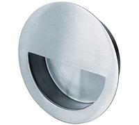 Ironmongery Solutions® Stainless Steel Round Flush Finger Cabinet Pull Handles 90mm with Fixing Screws, Recessed Sliding Door Pull Handles.