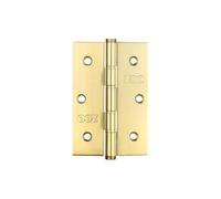 Ironmongery Solutions® Stainless Steel Slim Knuckle Door Hinge 76 x 52 x 1.5mm - Compact Profile Smooth Action Hinge for Internal Doors, Fixing Included (Brass Finish/Anti Tarnish)