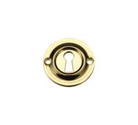 Ironmongery Solutions® Standard Key Profile Escutcheon for Door Lock Applications Durable Replacement Hardware Professional Finish Fixing Included (Polished Brass)