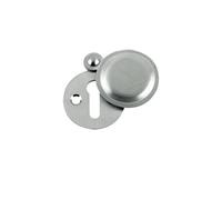 Ironmongery Solutions® Standard Key Profile Victorian Covered Escutcheon 32mm Diameter Decorative Door Hardware Classic Style Durable Finish Fixing Included (Satin Chrome)
