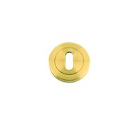 Ironmongery Solutions® Standard Profile Escutcheon Door Lock Cover Durable Professional Finish for Residential and Commercial Use (Favo Satin Brass)